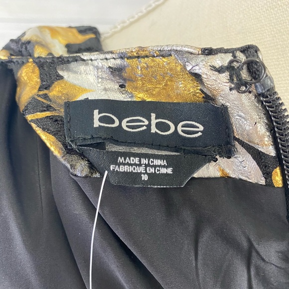 Bebe Metalic Ruched Mini Dress - Picture 8 of 8